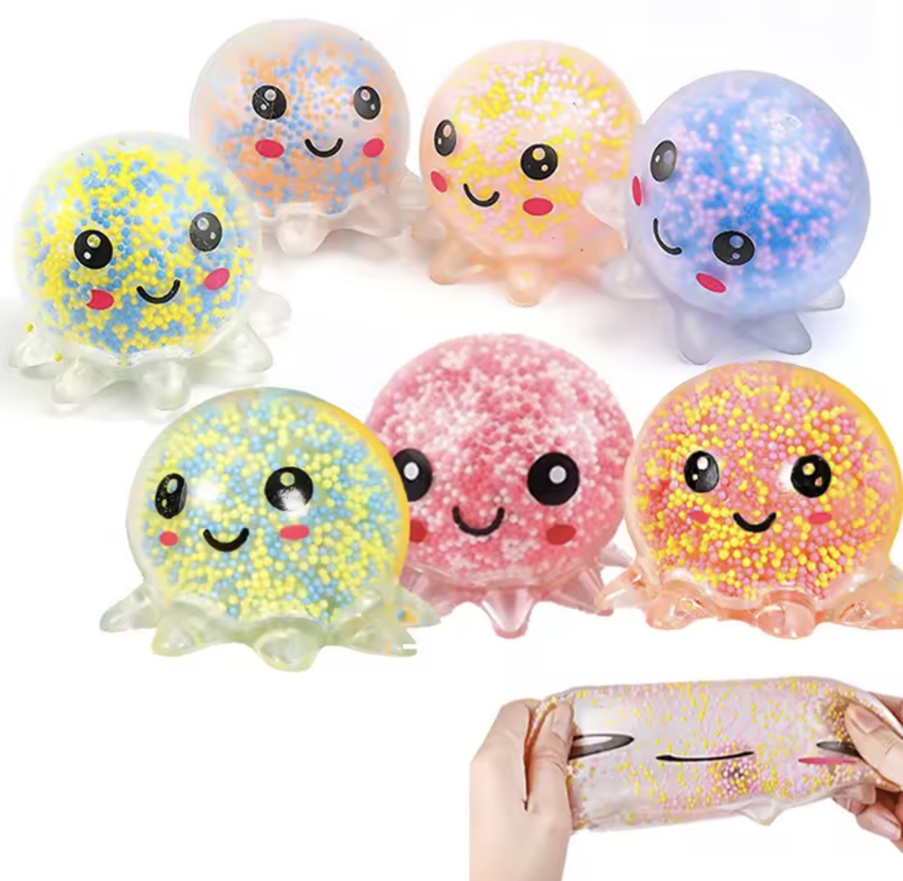 Bead Squishy Octopus (Random Colour)